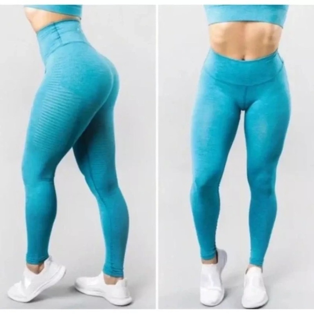 Alphalete Halo Leggings Vivid Teal Blue Womens Size Large - Picture 4 of 14